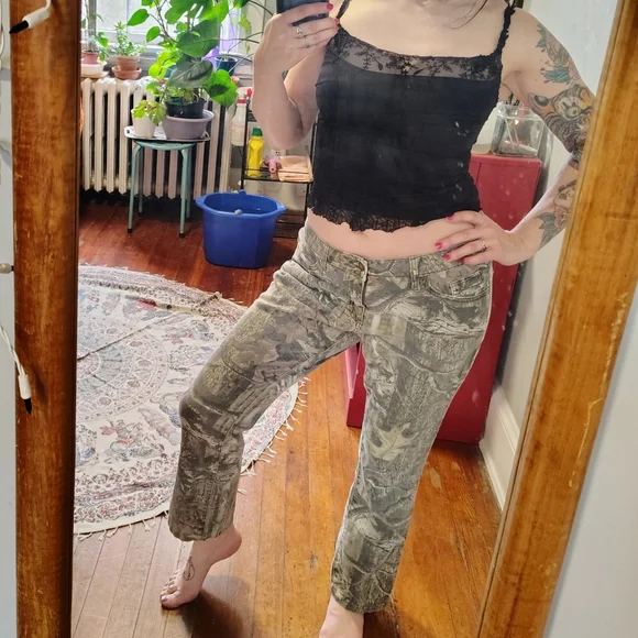 SOLD Mossy Oak Women's 8 Medium 29" Olive Green Realtree Camo Bootcut Pants - Picture 2 of 12